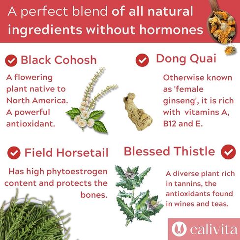 CaliVita Menopausal Formula - Menopause Relief Supplements for Women with Dong Quai, Black Kohosh, and Phytoestrogens - 135 Capsules in Saudi Arabia