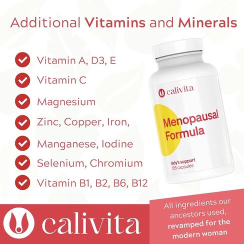 CaliVita Menopausal Formula - Menopause Relief Supplements for Women with Dong Quai, Black Kohosh, and Phytoestrogens - 135 Capsules in Saudi Arabia