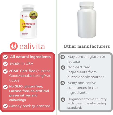 CaliVita Menopausal Formula - Menopause Relief Supplements for Women with Dong Quai, Black Kohosh, and Phytoestrogens - 135 Capsules in Saudi Arabia