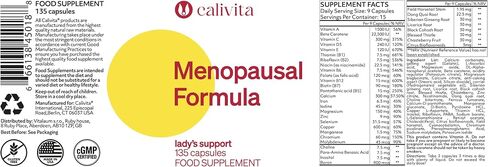 CaliVita Menopausal Formula - Menopause Relief Supplements for Women with Dong Quai, Black Kohosh, and Phytoestrogens - 135 Capsules in Saudi Arabia