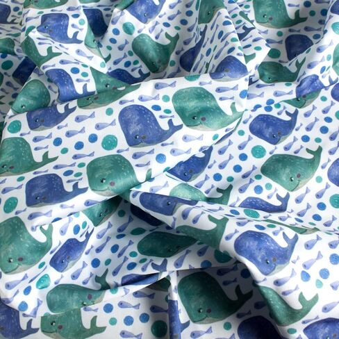 Polyurethane Laminate (PUL) Pre-Cut Fabric by The Meter. Waterproof and Breathable. Perfect for Cloth Diapers and Similar Projects. 1 Meter, Baby Tortuga in Kuwait