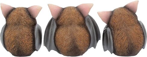 Nemesis Now B4473N9 Three Wise Bats 8.5cm Figurines, Brown in Saudi Arabia