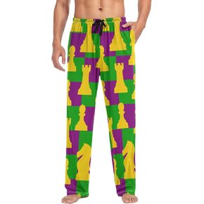 Aflyko Christmas Men's Pajama Pants with Pockets Loose Lounge Sleepwear Long Pjs Bottoms