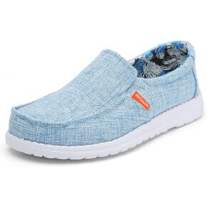 ROTJACM Women's Casual Cloth Shoes Slip on Canvas Shoes Comfort Wide Moc-Toe Loafers Light Weight Outdoor Walking Shoes