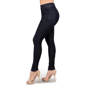 Ylluo Jean Look Jeggings for Women Denim Womens Stretch Skinny with Pockets Cotton Blend Capri and Full Length in Kuwait