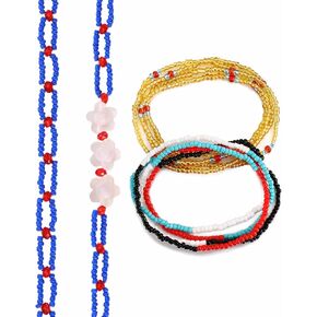 KOHOTA 32PCS Waist Beads for Women Colorful Summer Body Chains Belly Beads Bikini Jewelry Chains Bead Waist Chains Set-16packs in Kuwait