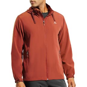 Haimont Men’s Packable Windbreaker with Hood Lightweight Windproof Water Resistant Hooded Jacket for Running Hiking Travel