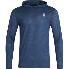 Spyder Men's Active Sweatshirt – Thermal Ribbed Performance Tech Fleece Hoodie Sweatshirt - Workout Pullover for Men (S-XL)