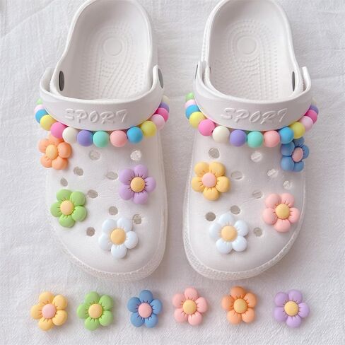 40 قطعة من أحذية Preppy الوردية لصنادل كروك كلوج، ديكورات أحذية كروك الجمالية الأنيقة للفتيات المراهقات والنساء هدايا الحفلات in Kuwait