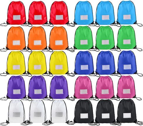 CODOBON Drawstring Bags,Bulk Drawstring Backpack, DIY Gym Sports Cinch Storage Bag, 16 Pcs, 8 Colors in Kuwait