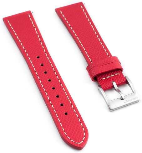 StrapHabit Full Grain Leather Epsom Quick Release Watch Strap Band 19mm 20mm 21mm 22mm in Kuwait