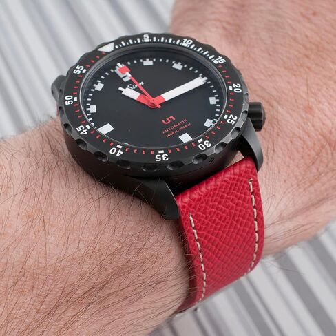 StrapHabit Full Grain Leather Epsom Quick Release Watch Strap Band 19mm 20mm 21mm 22mm in Kuwait