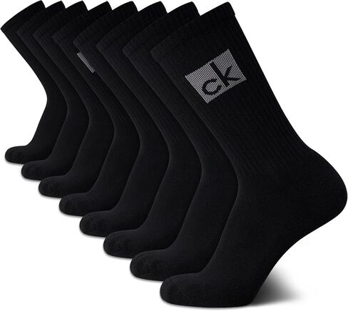 Calvin Klein Men’s Athletic Socks – Lightweight Cotton Blend Crew Socks (8 Pack) in Saudi Arabia
