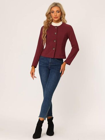 Allegra K Women's Fall Casual Jacket Elegant Button Front Work Office Blazer in Saudi Arabia