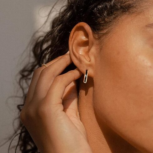 8YEARS 18K Gold Plated Enamel Huggie Earrings for Women, Small Hoop Earrings for Girls, Black White Purple Blue Enamel Hoop Earring, Gold Hoop Earrings Gifts for Her in Saudi Arabia