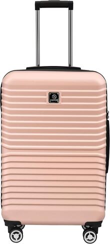 حقيبة NIPPON Luggage Nomad ذات الجانب الصلب الدوار مع عجلات للنساء والرجال، خفيفة الوزن، ذات هيكل صلب للسفر، قوية للغاية ومتينة، من البولي كربونات الممتاز، دامسون، متوسط in Kuwait