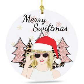 Jnglr Funny Personalized Christmas Ornament 2023, Taylor Merch Gift Merry Christmas Ornament, TS Fans Funny for Friend Double-Sided Ornament Christmas Home Decor Acrylic 3" in Kuwait