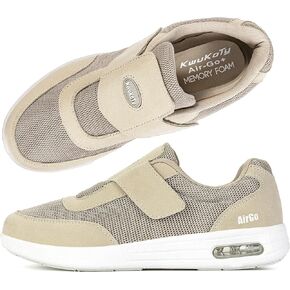 KWUKOTY Unisex Diabetic Shoes | Adjustable Sneakers | Lace-Free | Plantar Fasciitis/Edema/Swollen Feet/Bunions | Wide Size 5.5-12 in Kuwait