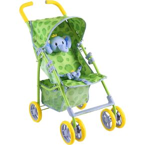 Baby Doll Stroller for Toddlers 1-3, Pillow Animal Toy Baby Stoller for Dolls, Pink & Purple Folding Baby Toy Stroller for Dolls, Foldable Baby Stroller Toy for Girls, for Kids (Zebra)