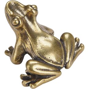 ZUANZONGD Gold Frog Stuff Zen Meditation Shelf Decor Accents,Small Asian Feng Shui Gifts for Women Living Spiritual Room Metal Statues ,Japanese Animal Yoga Indian Chinese Figurines (Lying Down) in Saudi Arabia
