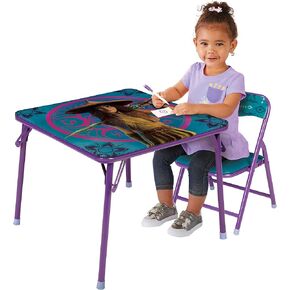 Disney Raya Table & Chair Set – Folding Kids Furniture Table & Chair – Includes Toddler Chair with Non-Skid Rubber Feet & Padded Seat – Sturdy Metal Construction – for Ages 24M+ in Saudi Arabia