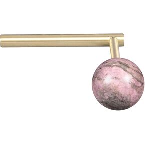 حزمة Yatming مكونة من 2 حوامل ستائر حجرية مستديرة، خطافات ستائر مثبتة على الحائط على شكل حرف L مع كرة كريستال سبج سوداء لتزيين المنزل in Kuwait