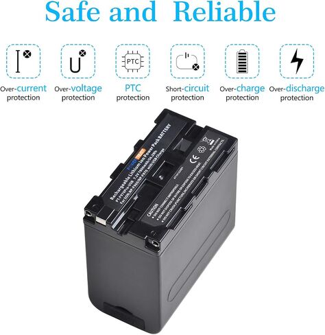 بطارية PowerTrust 1x7800mAh NP-F960 NP-F970 مع مؤشر الطاقة LED لبطارية سوني NP-F550 NP-F770 NP-F750 F960 F970 F950 in Saudi Arabia