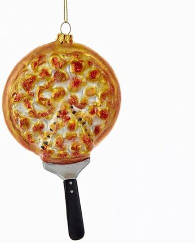 Kurt Adler Nobel GEMS Glass Pizza Ornament, Christmas in Saudi Arabia