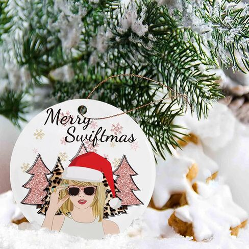 Jnglr Funny Personalized Christmas Ornament 2023, Taylor Merch Gift Merry Christmas Ornament, TS Fans Funny for Friend Double-Sided Ornament Christmas Home Decor Acrylic 3" in Kuwait