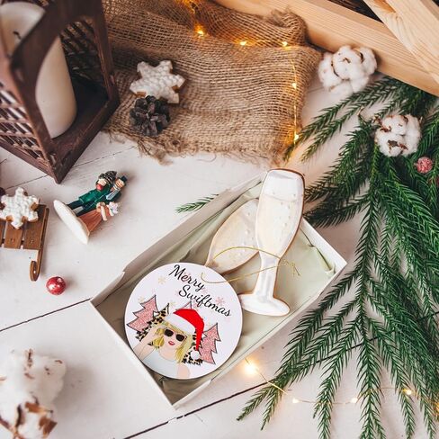 Jnglr Funny Personalized Christmas Ornament 2023, Taylor Merch Gift Merry Christmas Ornament, TS Fans Funny for Friend Double-Sided Ornament Christmas Home Decor Acrylic 3" in Kuwait