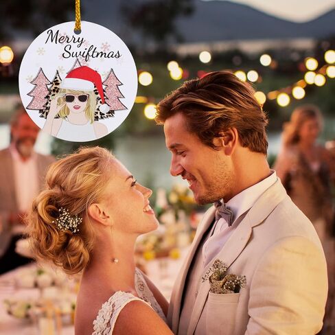 Jnglr Funny Personalized Christmas Ornament 2023, Taylor Merch Gift Merry Christmas Ornament, TS Fans Funny for Friend Double-Sided Ornament Christmas Home Decor Acrylic 3" in Kuwait