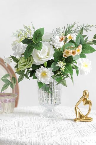 مجموعة صناديق سيقان خضراء صناعية من rongflower (عبوة من 40 قطعة) مع 8 أنواع من حشو الخضرة الصناعية لباقة الزفاف المركزية وترتيب الأزهار in Kuwait