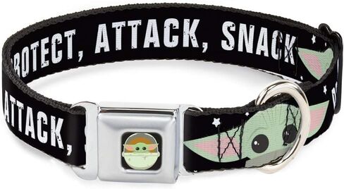 Buckle-Down Dog Collar Seatbelt Buckle Star Wars The Child Chibi Face Protect Attack Snack 9 to 15 Inches 1.0 Inch Wide, DC-SB-SWBGB-WSW184-1.0-S in Saudi Arabia