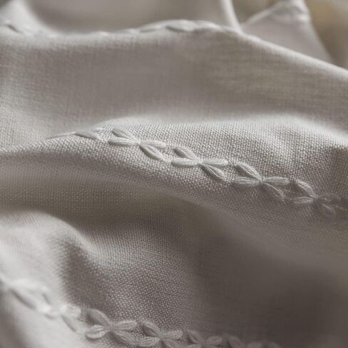 Amidoudou 1 Pair Striped Boho Curtains for Living Room Bedroom Farmhouse Window Tassel Curtains (Green,54x90 Inch) in Kuwait