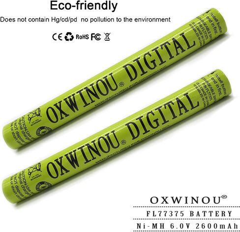 بطارية 77375 متوافقة مع مصابيح STREAMLIGHT 77175 9926J SL20LP SL20L SL20XP-LED 6V 2600mAh NiMH OXWINOU بطارية عصا (حزمة واحدة) in Kuwait