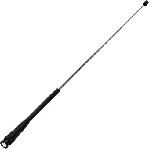 HYS BNC هواة تلسكوبي ثنائي النطاق VHF 144/UHF 430MHz 6.1 بوصة - 19.8 بوصة هوائي قضيب قابل للسحب لـ Icom IC-2GAT IC-V8 IC-T7H Yaesu FT-530 Uniden BC125AT راديو محمول وماسح ضوئي in Saudi Arabia