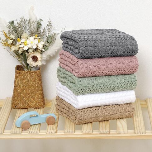 LAWKUL بطانيات الأطفال كابل بطانية الأطفال الخلوية محايدة لينة سرير تنفس بطانية محايدة لحديثي الولادة صبي فتاة الوردي in Kuwait