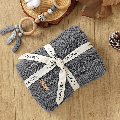 LAWKUL بطانيات الأطفال كابل بطانية الأطفال الخلوية محايدة لينة سرير تنفس بطانية محايدة لحديثي الولادة صبي فتاة الوردي in Kuwait