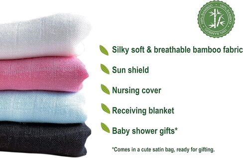 Cute New York Bamboo Muslin Baby Blanket/New Born Swaddle Blanket/Receiving Blanket (Baby Pink) in Kuwait