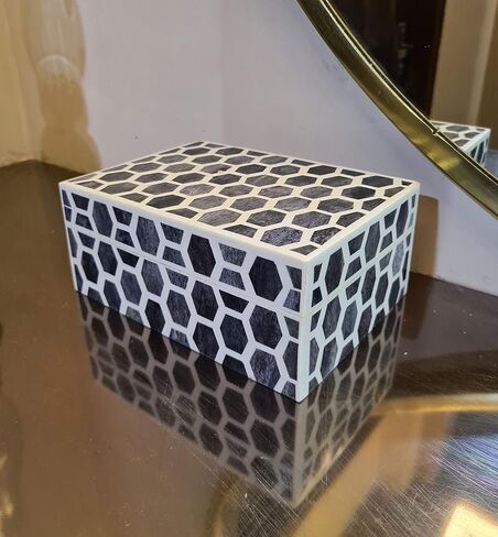 collectiblesBuy Handcrafted Jewelry Keepsake Storage Box Bone Inlay Decorative Box Premium Home Decor Big storage box victorian percious stone containers trinkets in Saudi Arabia