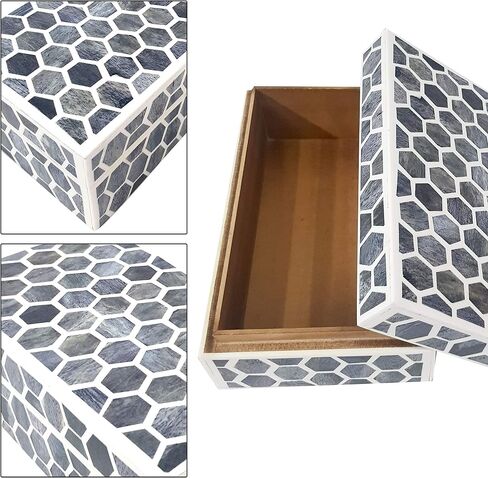 collectiblesBuy Handcrafted Jewelry Keepsake Storage Box Bone Inlay Decorative Box Premium Home Decor Big storage box victorian percious stone containers trinkets in Saudi Arabia