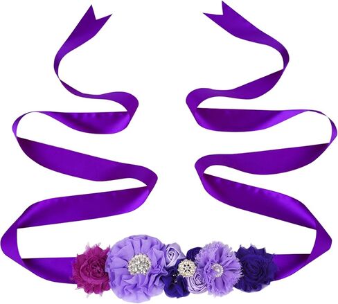 Pink maternity belt,Handmade Flower Sash Belt,flower sash belt for baby shower.(LDZ22) in Saudi Arabia