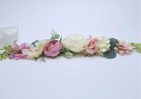 Pink maternity belt,Handmade Flower Sash Belt,flower sash belt for baby shower.(LDZ22) in Saudi Arabia