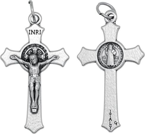 Bulk 25-Pack of St. Benedict Crucifixes, 1.5" Long with Jump Ring Included in Saudi Arabia