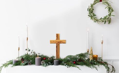 MaMeMi wooden cross olive wood for the wall in gift box. Original from the Holy Land in Kuwait