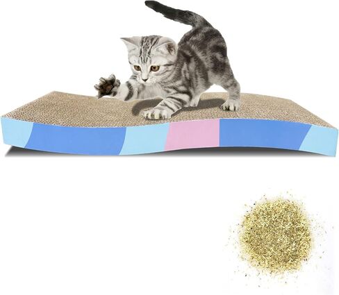Cat Scratcher Cardboard Reversible Cat Scratch Pad 3PCS with Box Cat Scratching House for Indoor Cats by WDTKPTXL in Kuwait