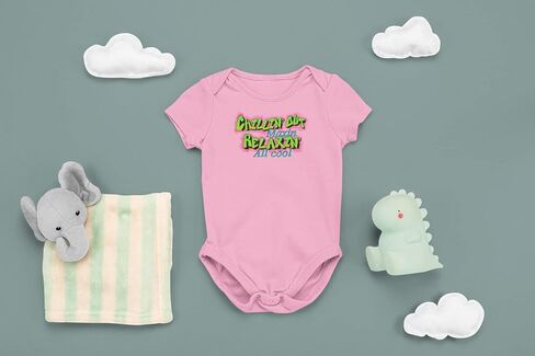 تي شيرت البوب ​​المواضيع Chillin Out Maxin Relaxin All Cool 90s ريترو نيون طفل رضيع أطفال فتاة صبي تي شيرت in Kuwait