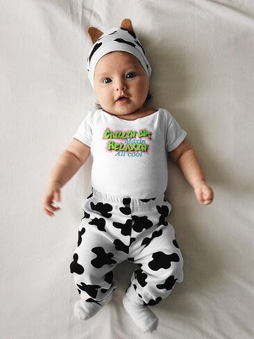 تي شيرت البوب ​​المواضيع Chillin Out Maxin Relaxin All Cool 90s ريترو نيون طفل رضيع أطفال فتاة صبي تي شيرت in Kuwait