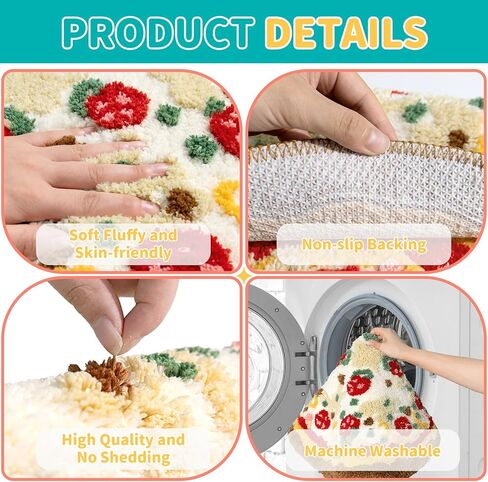 TANVILL لطيف حمام حصيرة البيتزا سجاد الحمام للحمام ديكور المنزل، عدم الانزلاق مضحك الأطفال الصغيرة جولة حمام البساط لينة ماصة قابلة للغسل، هدايا الجدة لصبي فتاة in Kuwait