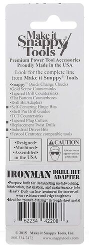 Snappy Tools 1/8 بوصة محول رؤوس مثقاب الرجل الحديدي سريع التغيير لتشغيل المعادن والتصنيع والتركيب in Saudi Arabia